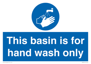 Basin for hand wash only